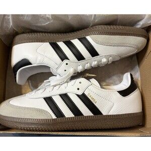 Adidas Samba OG Low White Black Gum Size Men 6 Women 7.5 New In Box NIB